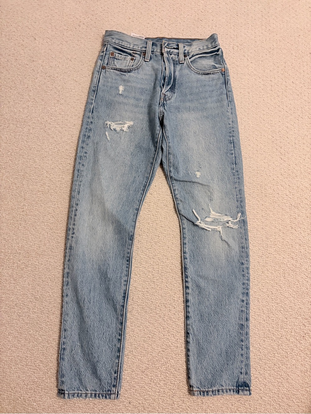 Levi’s Premium 501 Skinny Distressed Jeans size 26